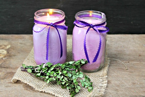 DIY Mason Jar Citronella Lavender Candle- A Cultivated Nest